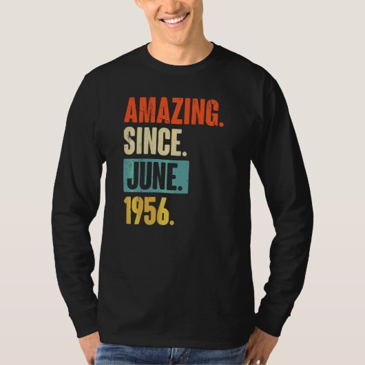 1956年6月66歳66誕生日以来アメージング Tシャツ (正面)