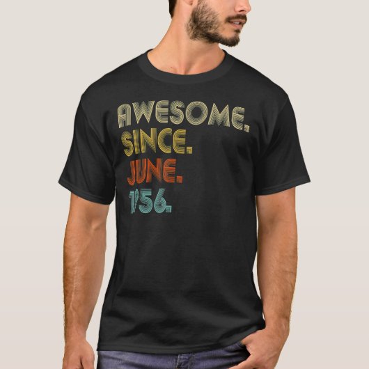 1956年6素晴らし月66誕生日以来66歳 Tシャツ (正面)