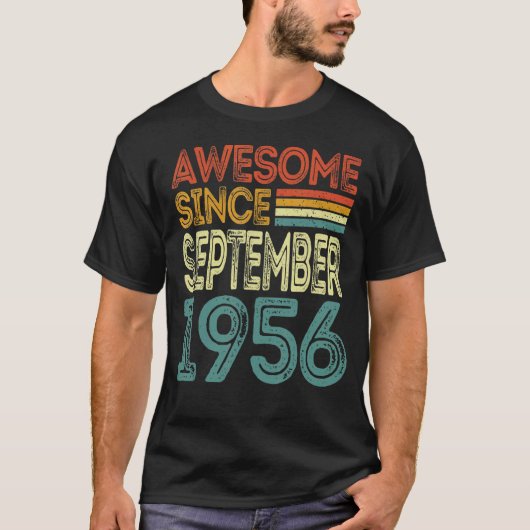 1956年9素晴らし月66日Biから66歳 Tシャツ (正面)