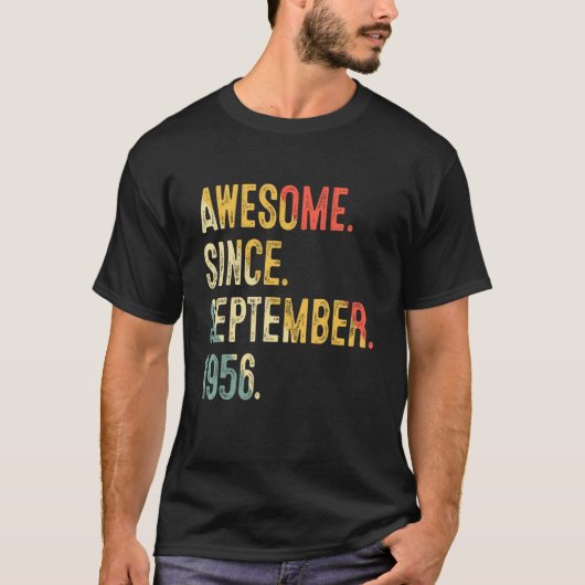 1956年9素晴らし月66日Birから66歳 Tシャツ (正面)