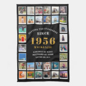 1956年 70歳の誕生日 家族の思い出フォトコラージュ キッチンタオル (縦)