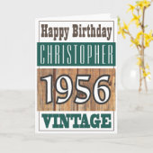 1956生まれ年のグリーティングカード カード (黄色い花)