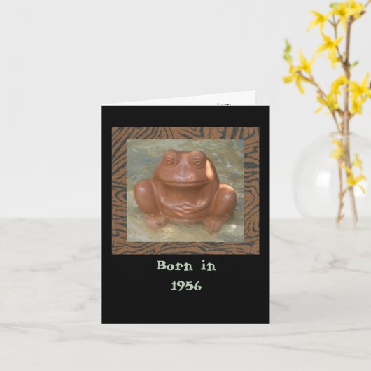 1956生まれ年の誕生日おもしろい事実 カード (黄色い花)