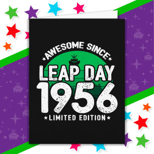1956素晴らし年閏年日以後2月29誕生日 カード