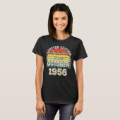 1956素晴らし年10月から生まれ10月のパパママ Tシャツ (正面フル)
