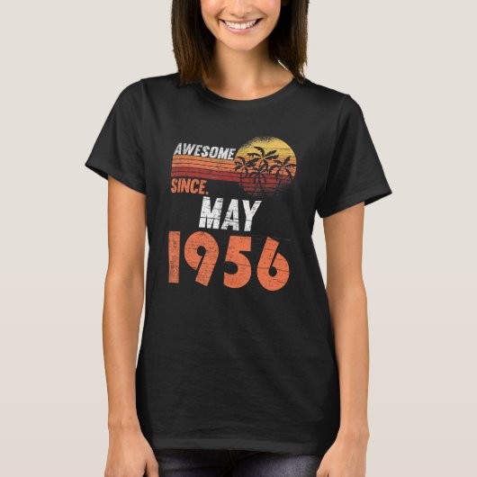 1956素晴らし年5月以来の女性誕生日 Tシャツ (正面)