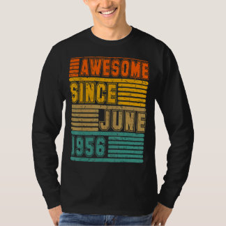 1956素晴らし年6月以来ヴィンテージ66番目の男女 Tシャツ