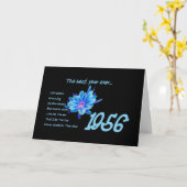 1956誕生日-最高のヒット曲の年 カード (黄色い花)