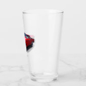 1956赤クラシック車ガラス タンブラーグラス (左)