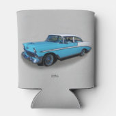 1956青と白のクラシック車のクーラー 缶クーラー (裏面)