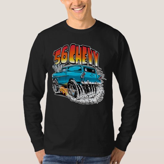 1956 モンスター ホットロッド ワゴン Tシャツ (正面)