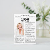 1956 新聞スタイルの誕生日カード ポストカード (スタンド正面)