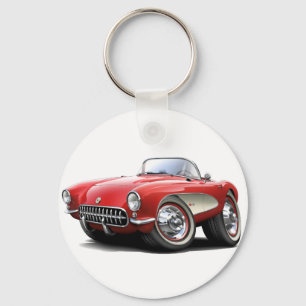 1956-57年のコルベットの赤車 キーホルダー