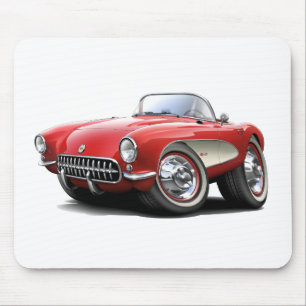 1956-57年のコルベットの赤車 マウスパッド