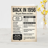 1956 Back in the Day, Fun Facts, 70th Birthday カード (黄色い花)