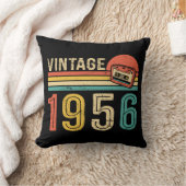 1956 Birthday Idea Music Cassette Tape Retro Bday クッション (ブランケット)