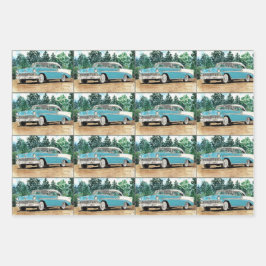 1956 Chevy Art Set ラッピングペーパーシート
