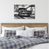 1956 Chevy Tri 5 Nomad Burn Out キャンバスプリント (インサイチュ (寝室))