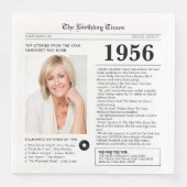 1956 Newspaper Birthday Paper Napkin (正面)
