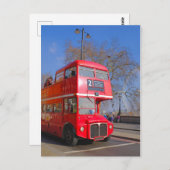 1956 Routemaster Bus, London UK ポストカード (正面/裏面)