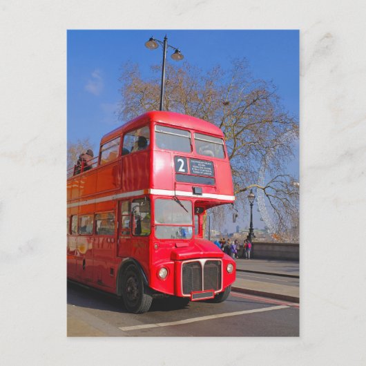 1956 Routemaster Bus, London UK ポストカード (正面)