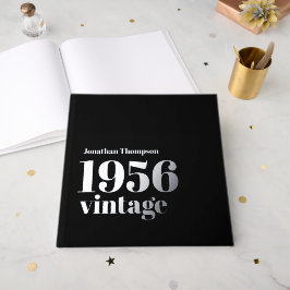 1956 Vintage Name Black Male 70th Birthday Party ゲストブック