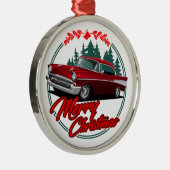 1957クラシックカーホリデーズセラミックオーナメント メタルオーナメント (右)