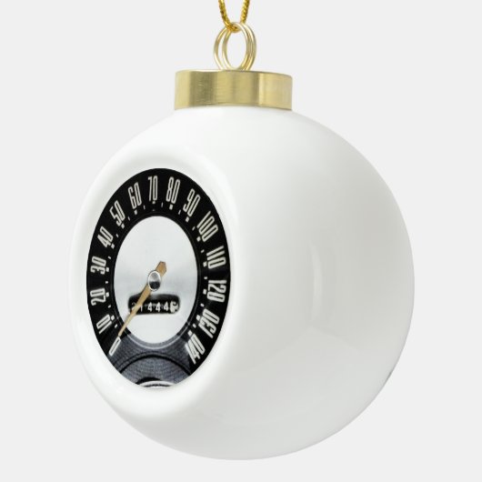 1957クラシックスポーツカー速度計 セラミックボールオーナメント (右)