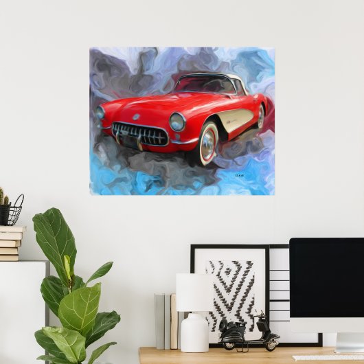 1957コルベット ポスター (ホームオフィス)