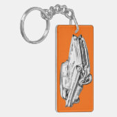 1957シェビーベルエアイラストレーション キーホルダー (正面左)