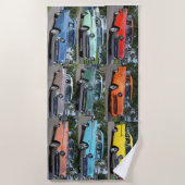 1957シェビーレインボーカラービーチタオル ビーチタオル (正面)