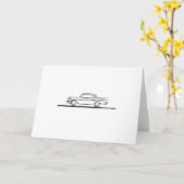 1957シェビー懸命トップクーペ カード (黄色い花)