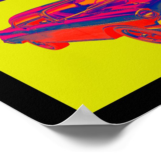 1957シェヴィーベルエアカーアーポップ・アートのト ポスター (角)