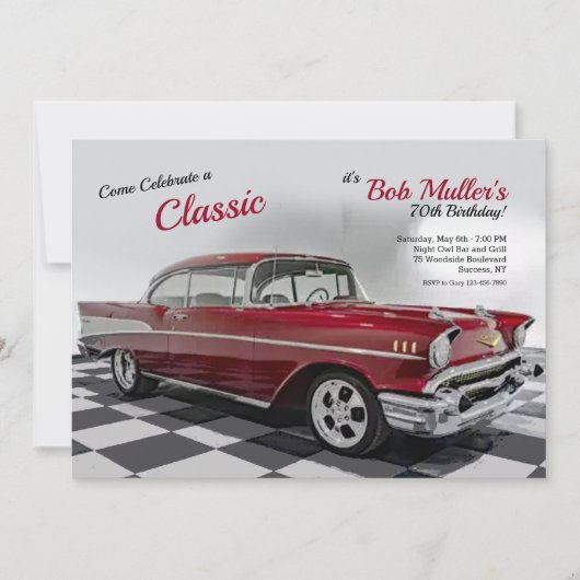 1957シェヴィーベルエア招待状 招待状 (正面)