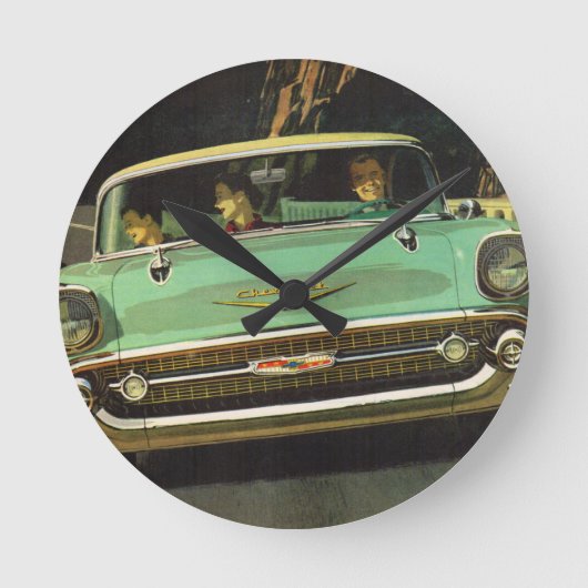 1957シボリーベルエア ラウンド壁時計 (正面)