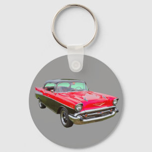 1957シボレーベルエアクラシックカー キーホルダー