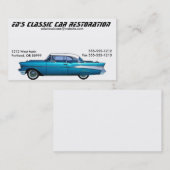 1957シボレーベルエアクラシックカー 名刺 (正面/裏面)