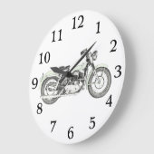 1957スポーツスターバイク ラージ壁時計 (傾斜)