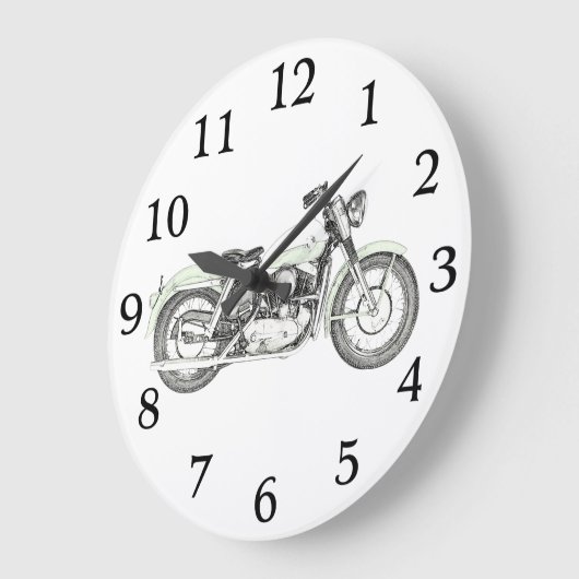 1957スポーツスターバイク ラージ壁時計 (傾斜)