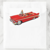 1957プリマスベルヴェデーレコンバーチブルクーペ 長方形シール (バッグ)