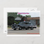 1957ポンティアックローレンティアン警察車 ポストカード (正面/裏面)