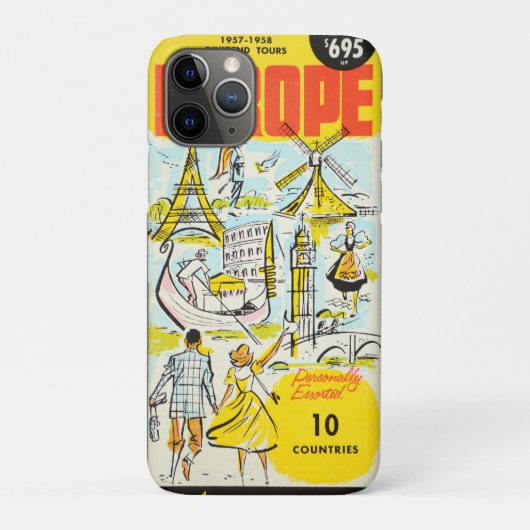 1957ヨーロッパ旅行パンフレット表紙 Case-Mate iPhoneケース (裏)