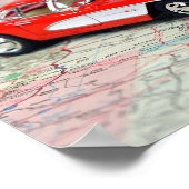 1957レトロコルベット地図 ポスター (角)