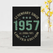 1957ヴィンテージ誕生日 カード (黄色い花)