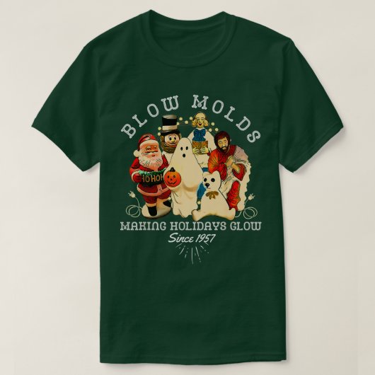 1957吹年からのクリスマスを彩るメリー金型 Tシャツ (デザイン正面)