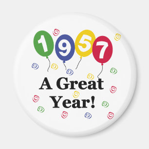 1957年すばらしい年の誕生日 マグネット