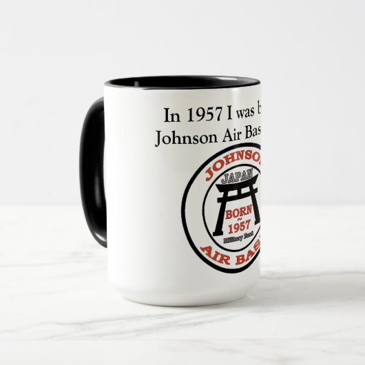 1957年に私はジョンソンの航空基地日本で生まれました マグカップ (正面左)