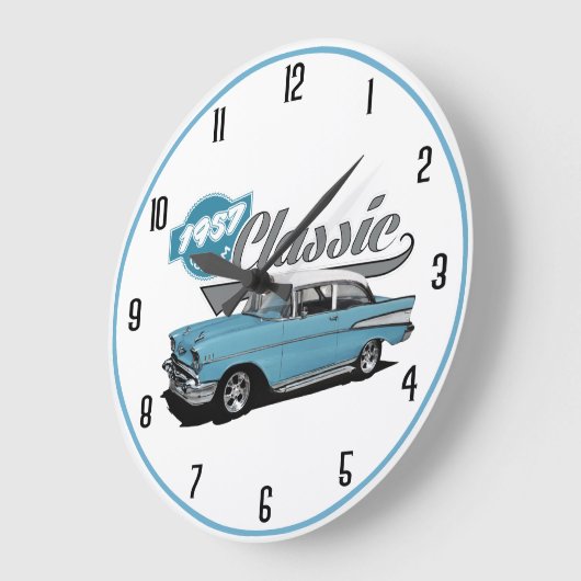 1957年のクラシック ラージ壁時計 (傾斜)