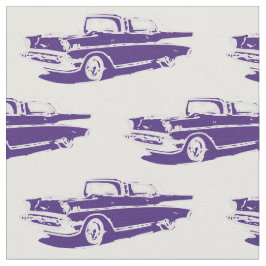 1957年のシボレークラシックな車の生地 ファブリック