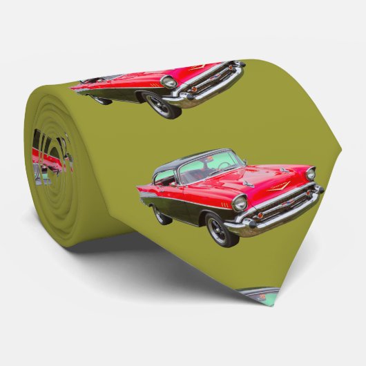 1957年のシボレーBel Airのクラシック車 ネクタイ (ロール)